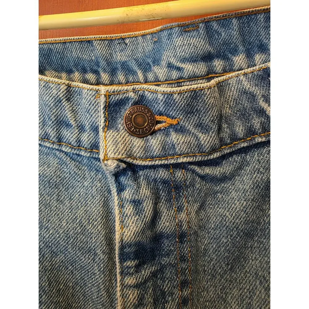 Vintage Levis Jeans Mens 38x32 Relaxed Fit 540 Brown Leather Tab Denim